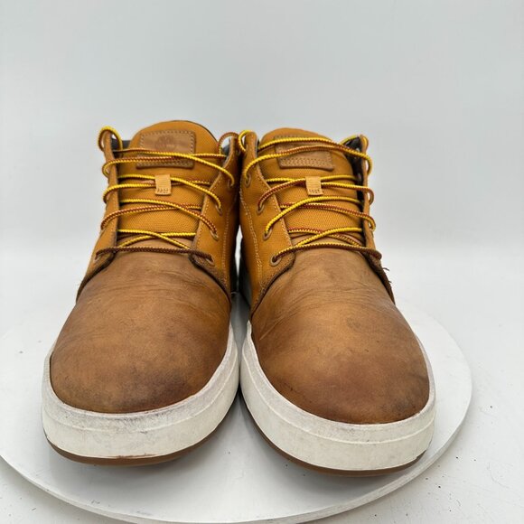 Timberland Men Size 11 A6750 Brown Leather Canvas Trekker Hiking Ankle Boot - Picture 2 of 11